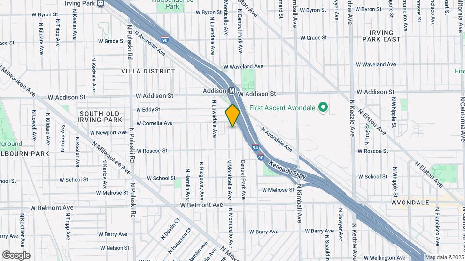 3443 N Monticello Ave Map and Location Details