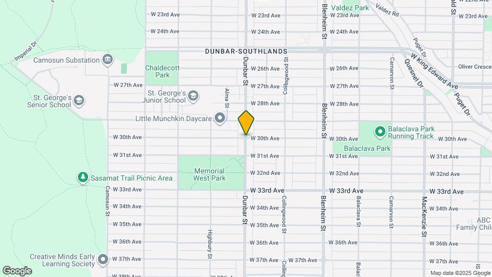 3608 W 30th Ave Map and Location Details