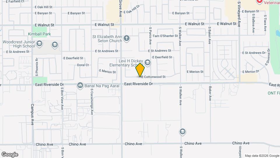 1312 E Cottonwood St Map and Location Details