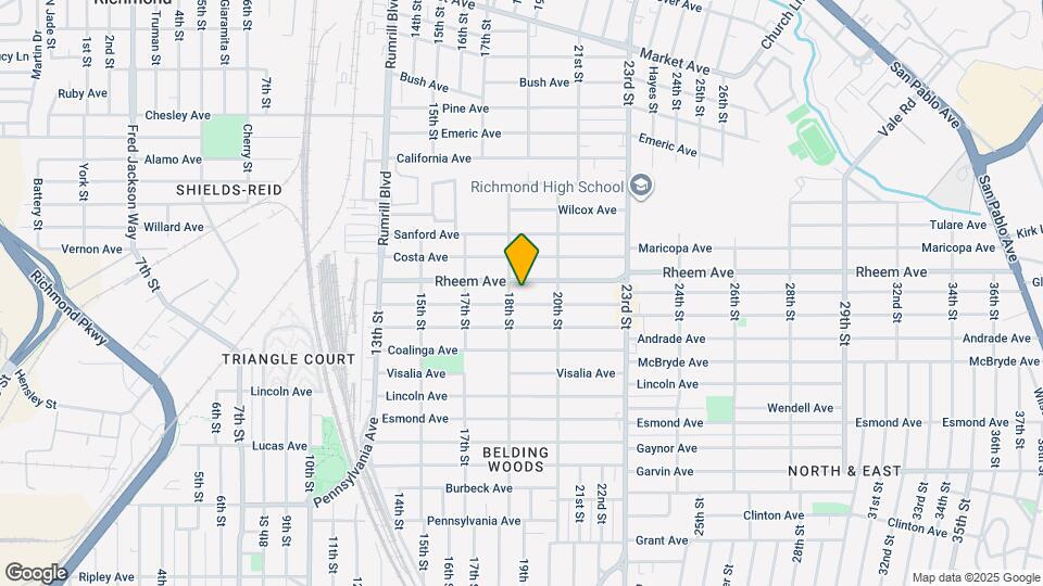 1818 Rheem Ave, Unit 1 Bedroom Apartment Map and Location Details