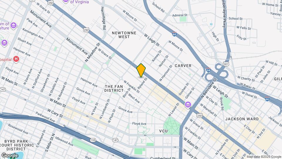 1102-1108 W Grace St Mapa y Detalles de la Ubicación