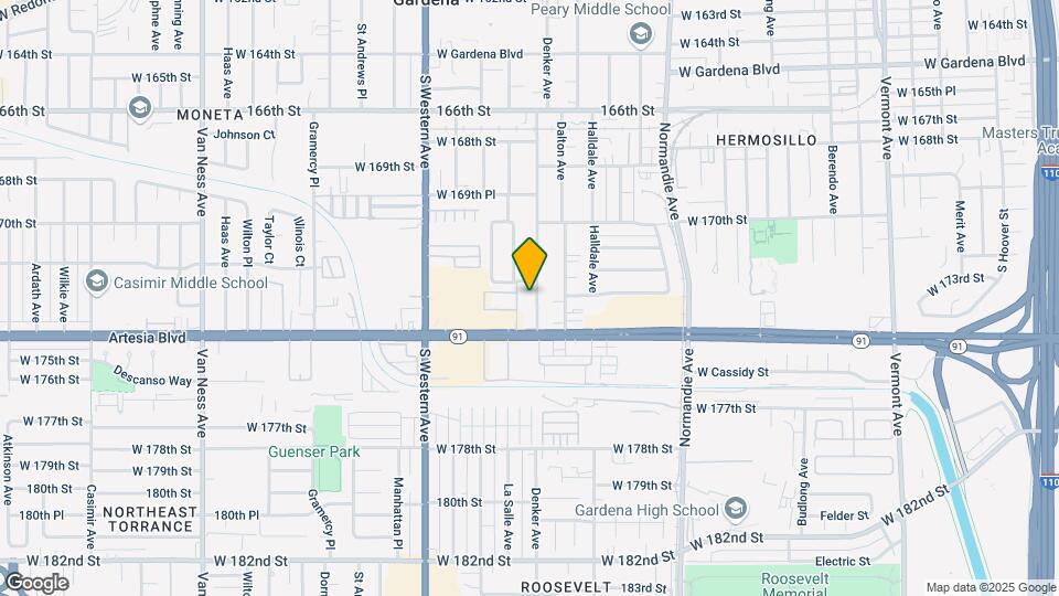 17317 S Denker Ave Map and Location Details