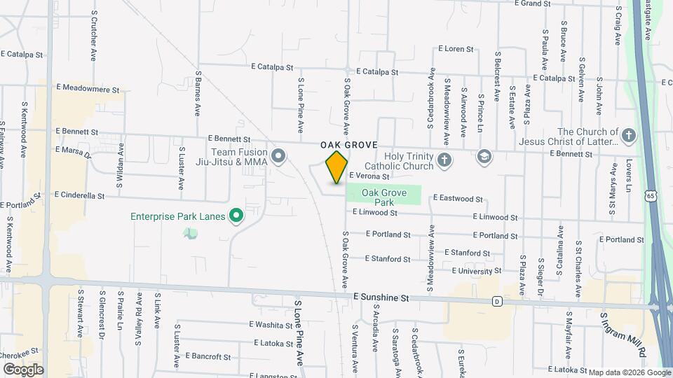 1509 S Oak Grove Ave Map and Location Details