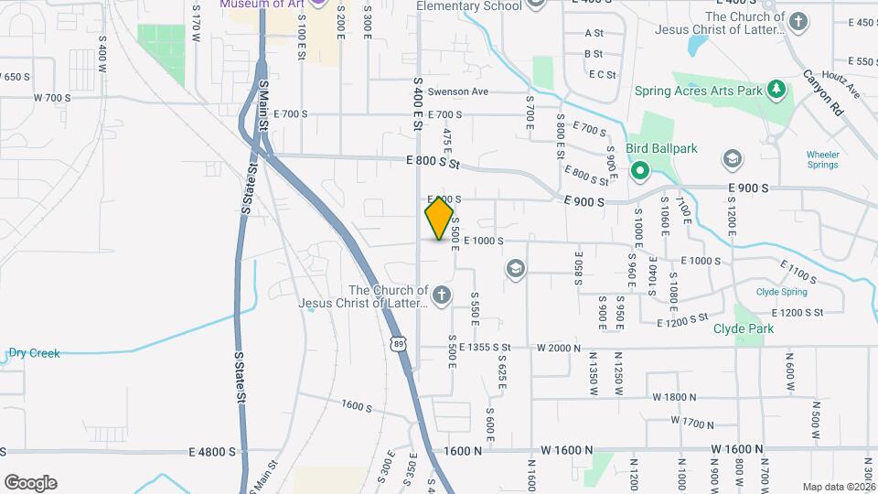 460 E 1000 S Map and Location Details