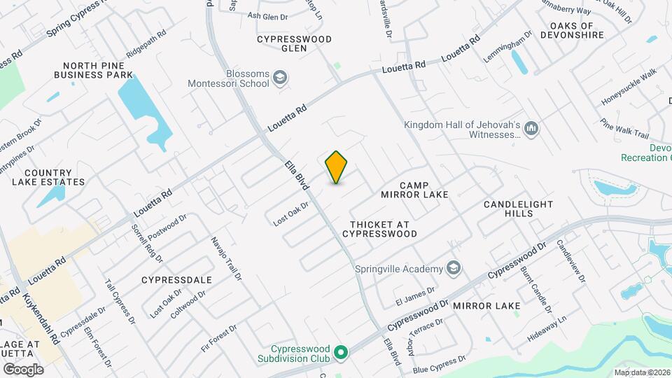 3427 Lost Oak Dr Map and Location Details