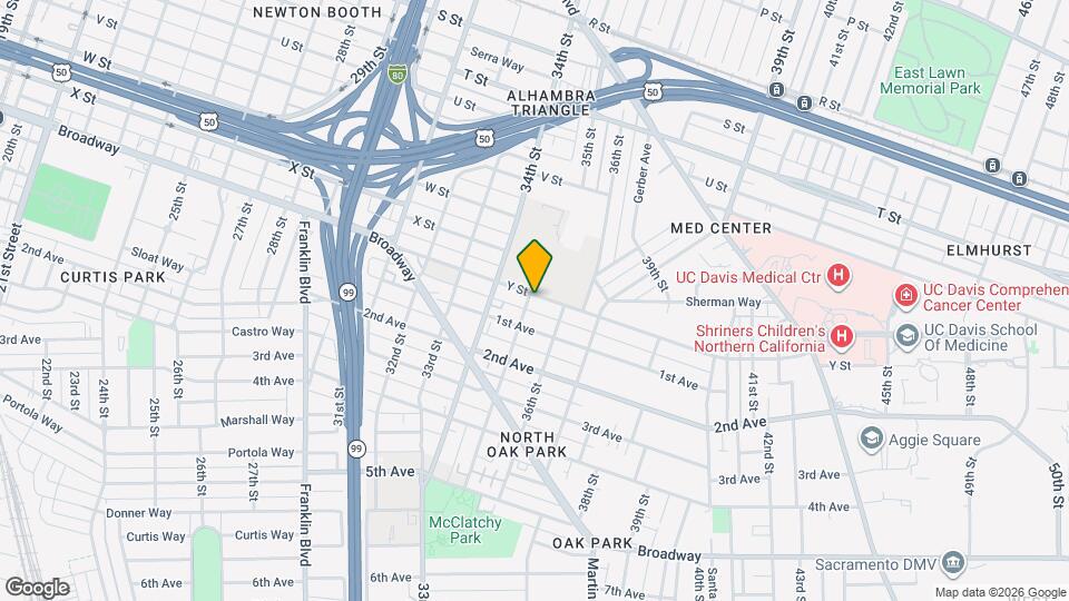 3500 Y St Map and Location Details