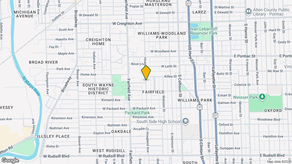 2921 Hoagland Ave Map and Location Details