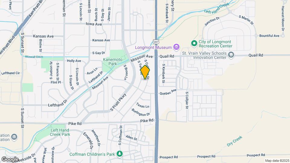 1343 S Coffman St Map and Location Details