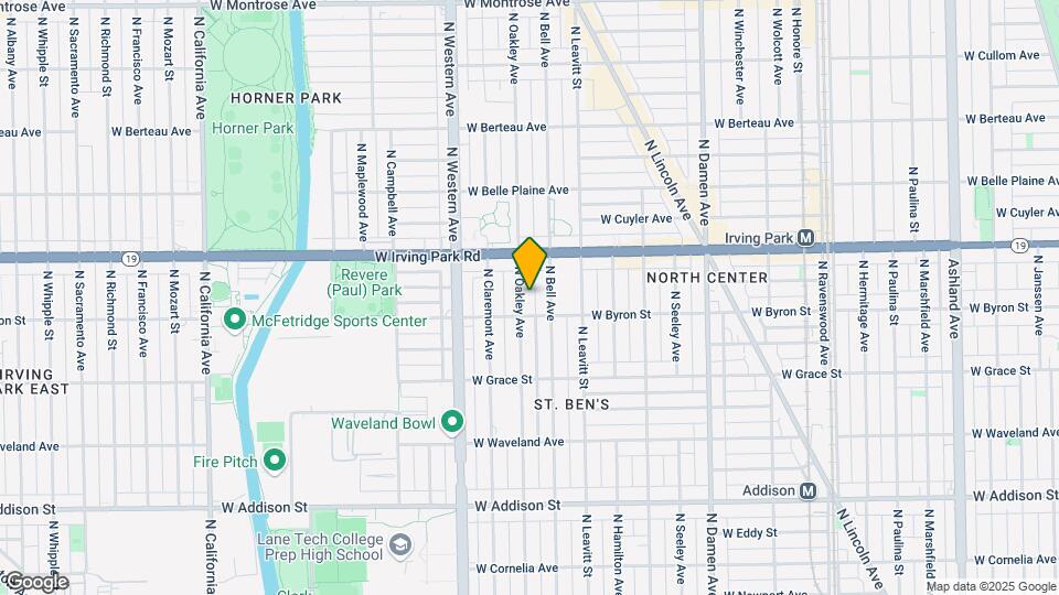 3919 N Oakley Ave Map and Location Details