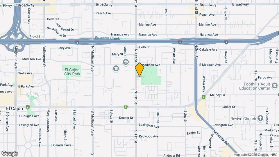345 N 1st St Map and Location Details