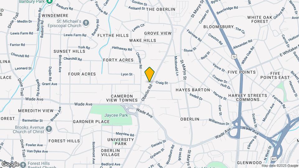 1333 Oberlin Rd Map and Location Details