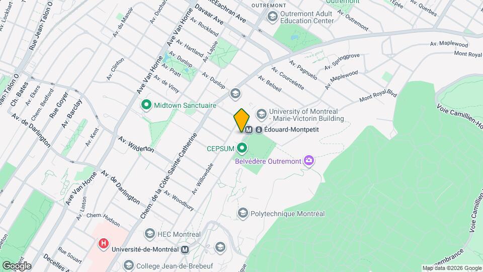 2049 Édouard-Montpetit Boul Map and Location Details
