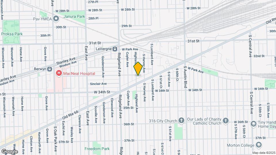 3307 Highland Ave Map and Location Details