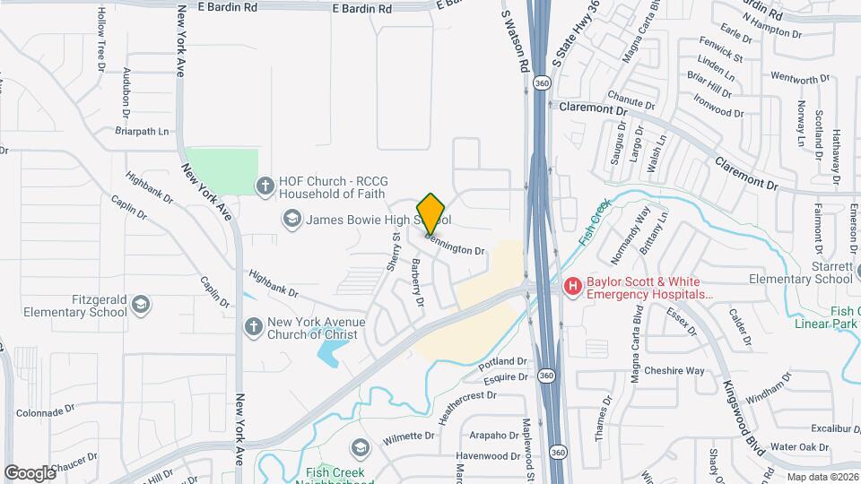 2318 Bennington Dr Map and Location Details