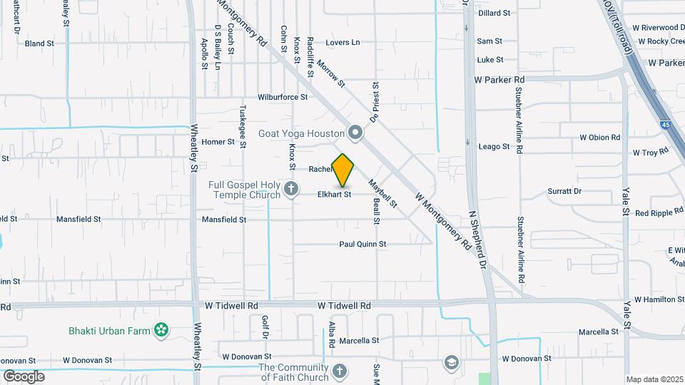 832 Elkhart St Map and Location Details