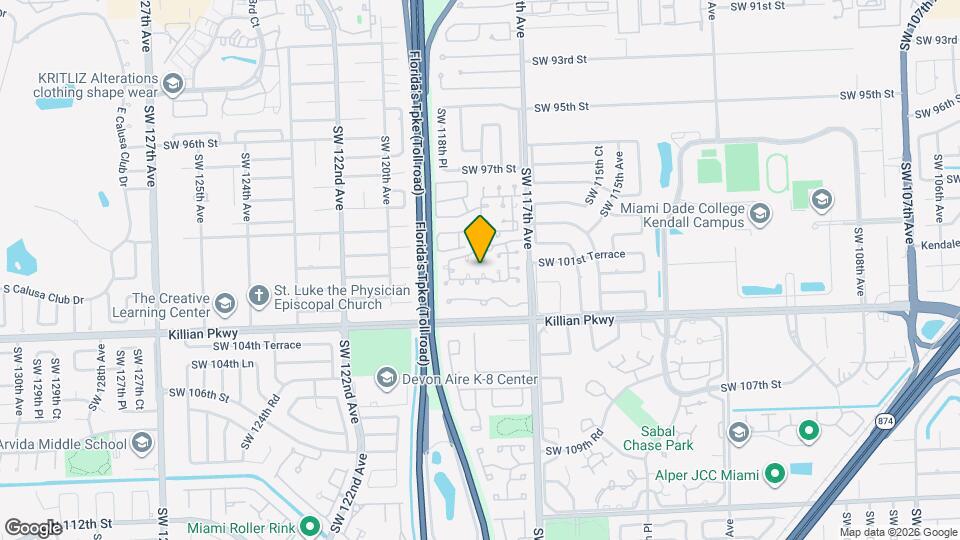 11811 SW 102nd St Map and Location Details