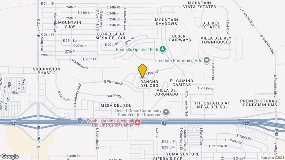 10607 S Avenida Canela Map and Location Details