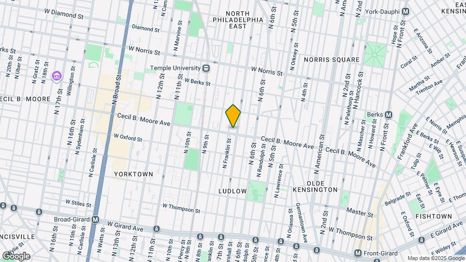 701-7 Cecil B. Moore Ave Mapa y Detalles de la Ubicación