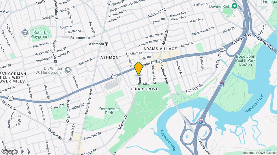 903 Adams St, Unit 1 Map and Location Details