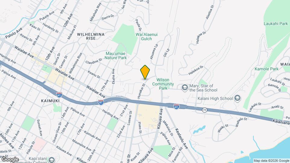 1416 Hunakai St Map and Location Details