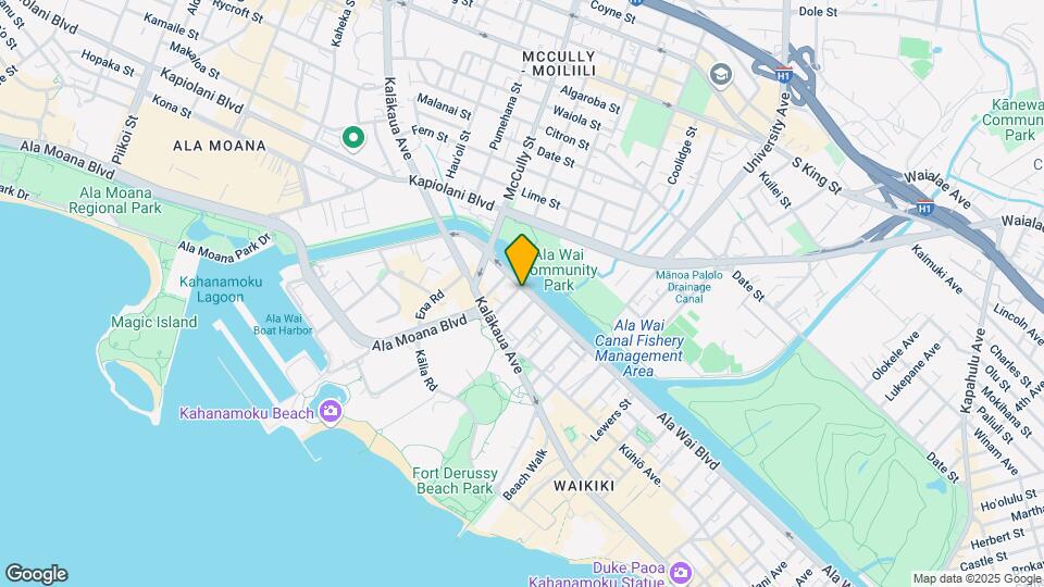 1965 Ala Wai Blvd Mapa y Detalles de la Ubicación