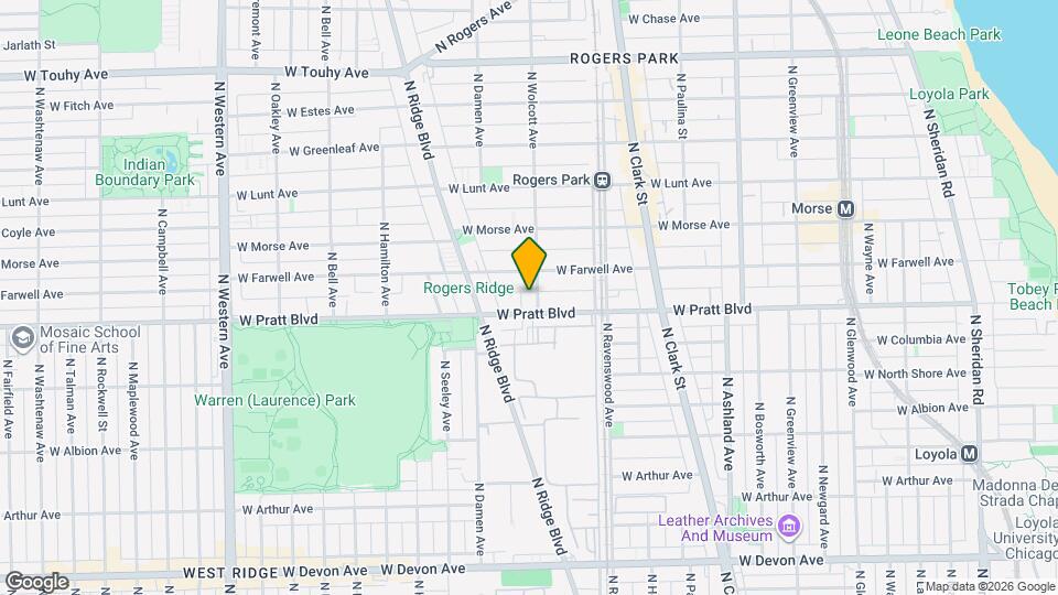 6812 N Wolcott Ave Map and Location Details