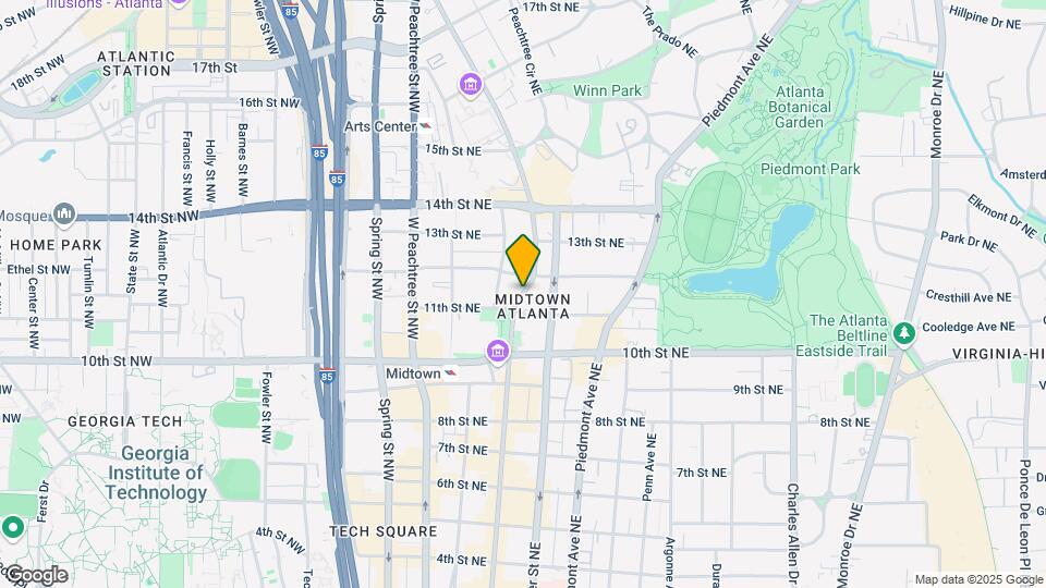 1065 Peachtree St NE Mapa y Detalles de la Ubicación