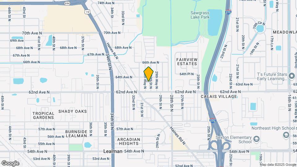 6326 30th St N, Unit A Map and Location Details