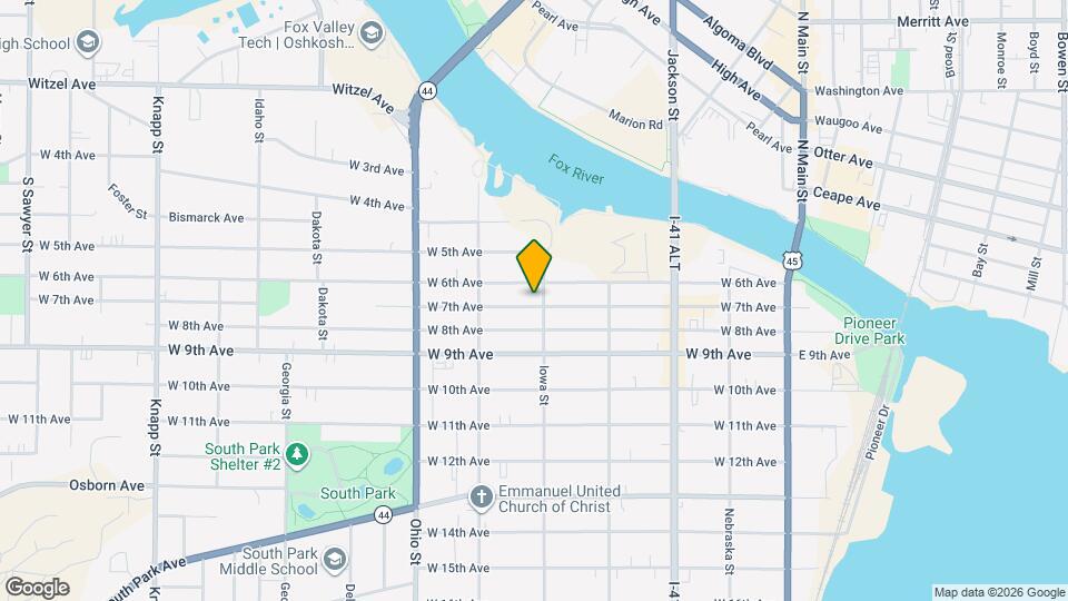 406 W 7th Ave Map and Location Details