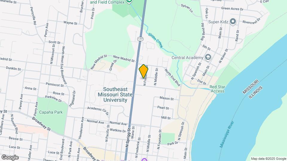 919 N Frederick St Map and Location Details