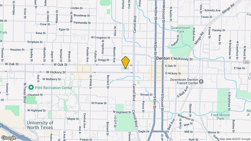 608 W Hickory St Map and Location Details