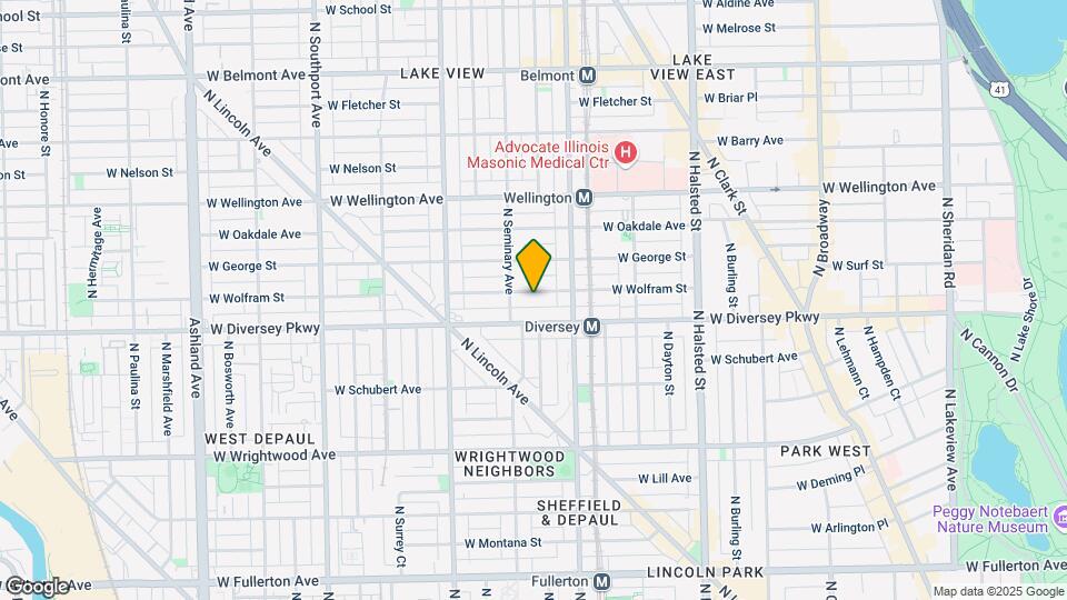 1039 W Wolfram St Map and Location Details