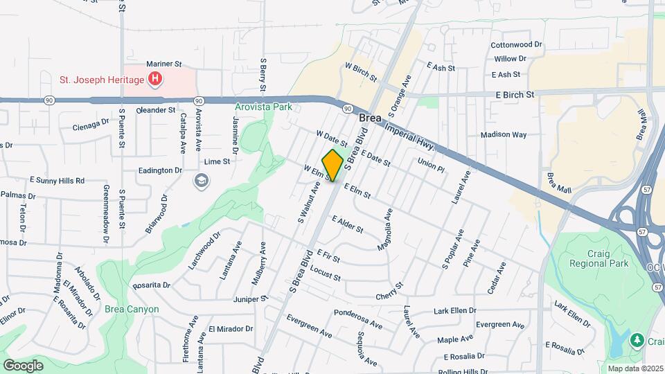 501-509 S Brea Blvd Map and Location Details