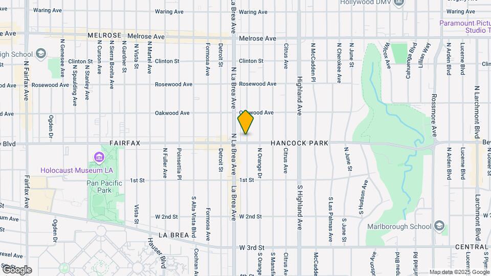 303 N Sycamore Ave Map and Location Details