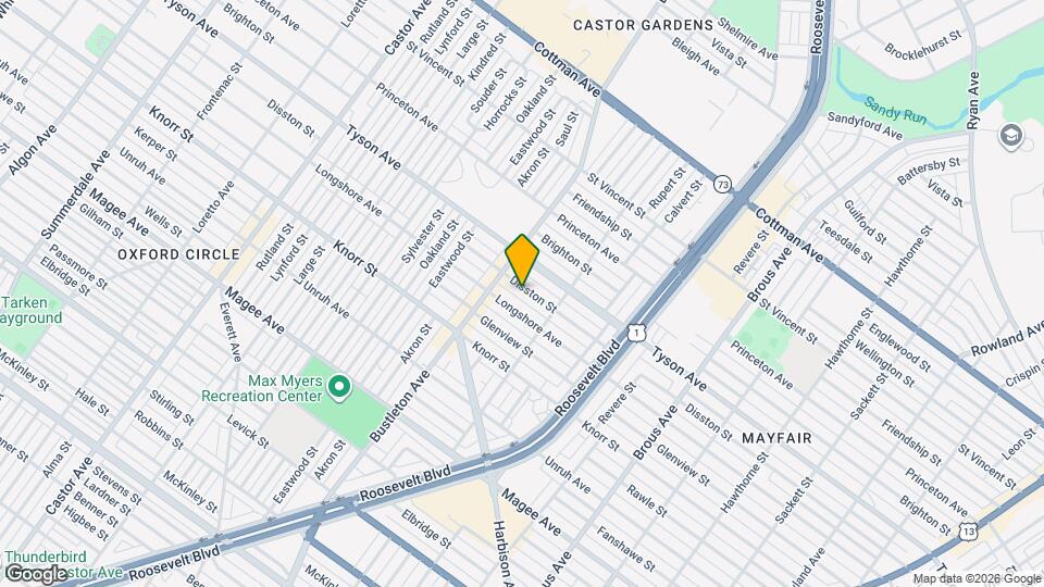 2130 Disston St Mapa y Detalles de la Ubicación