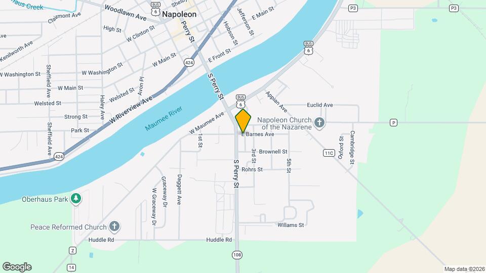 105 E Barnes Ave Mapa y Detalles de la Ubicación