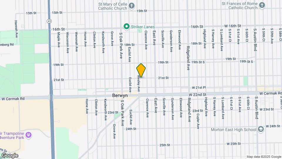 2101 Wesley Ave Map and Location Details