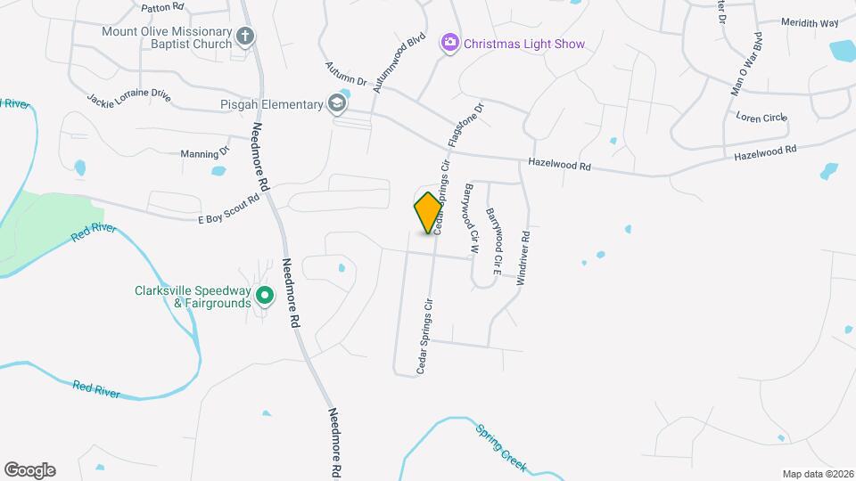 1636 Cedar Springs Cir Map and Location Details