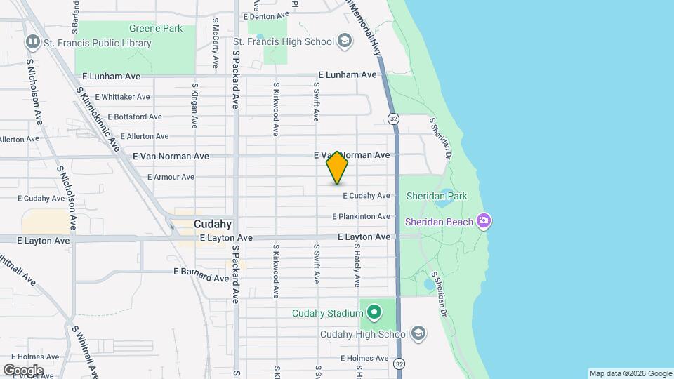 3836 E Cudahy Ave Map and Location Details