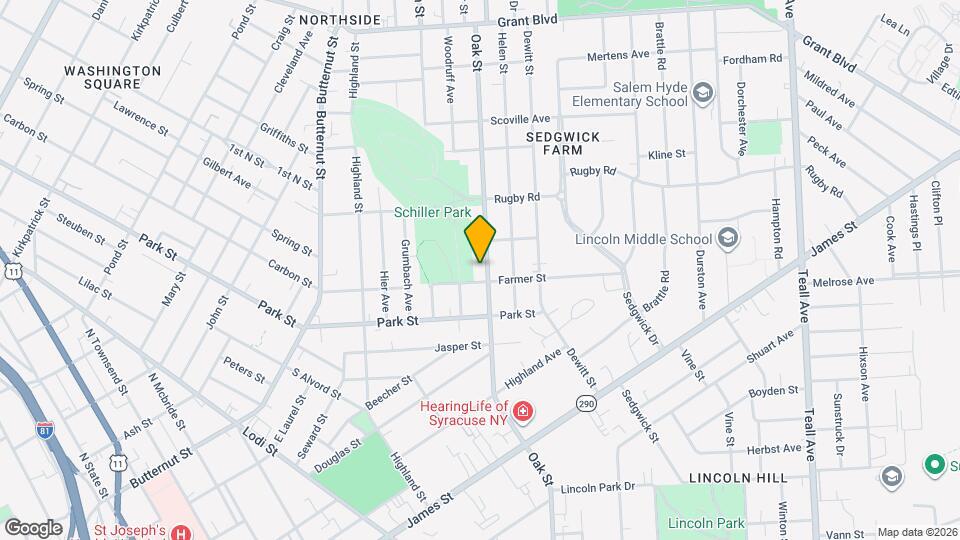 909 Oak St Map and Location Details