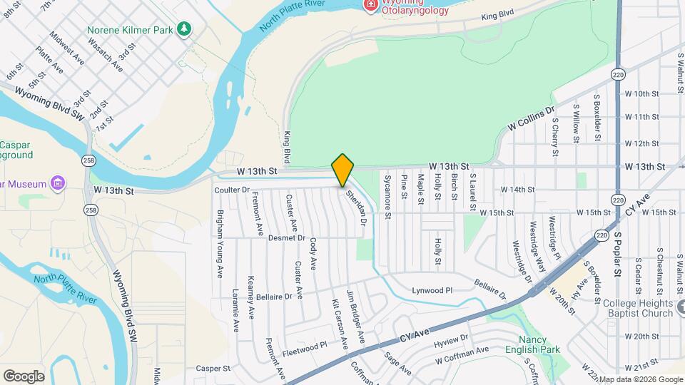 1343 Jim Bridger Ave Map and Location Details