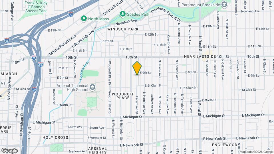 836 Tecumseh St Map and Location Details