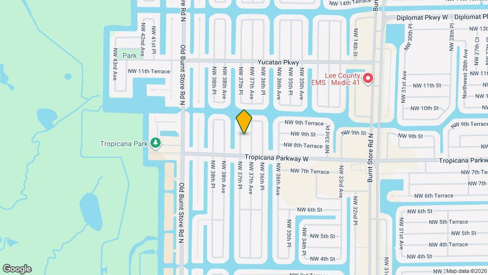 821 NW 37th Pl Map and Location Details