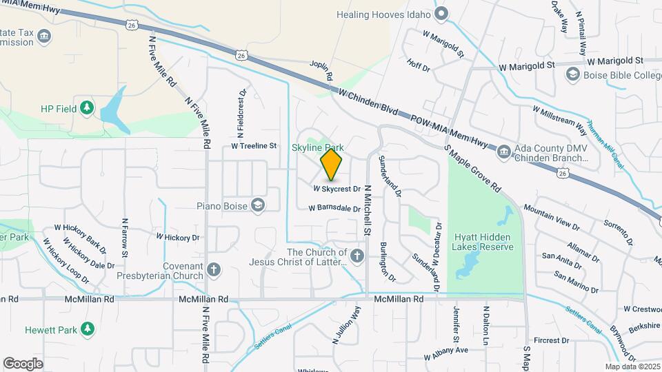9990 W Skycrest Dr Map and Location Details