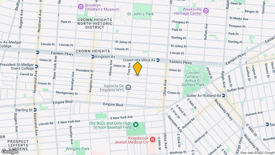 1580 President Street Map and Location Details