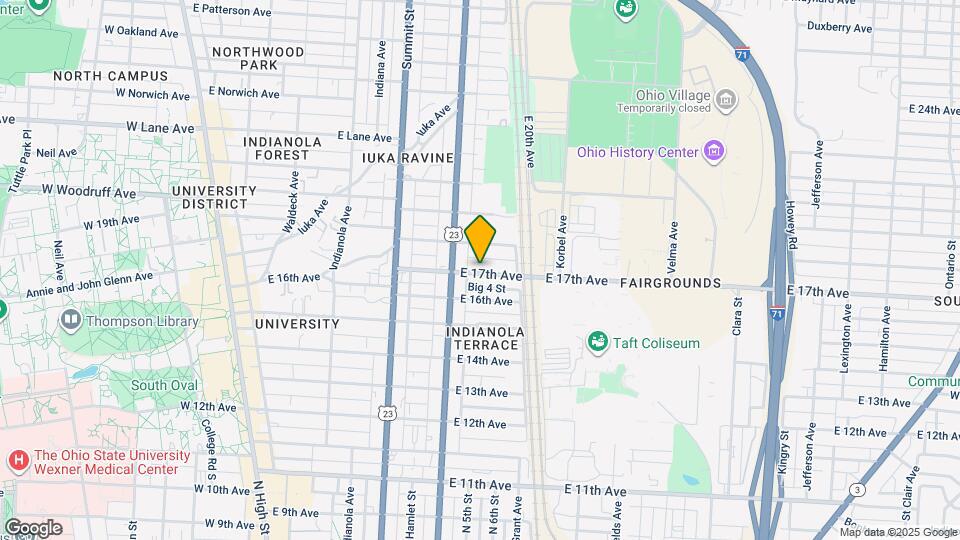 400 E 17th Ave Map and Location Details