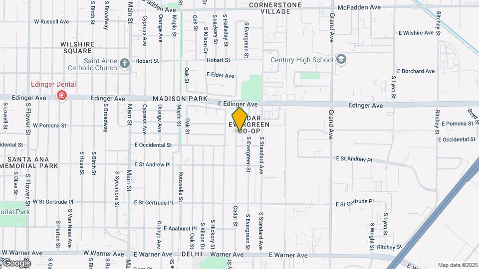 1801 Cedar St Map and Location Details