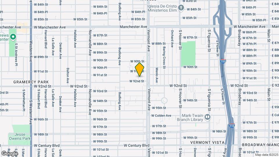 1035 W 92nd St Map and Location Details
