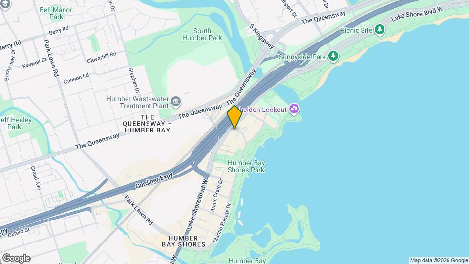 2087 Lake Shore Blvd W, Unit 207 Map and Location Details