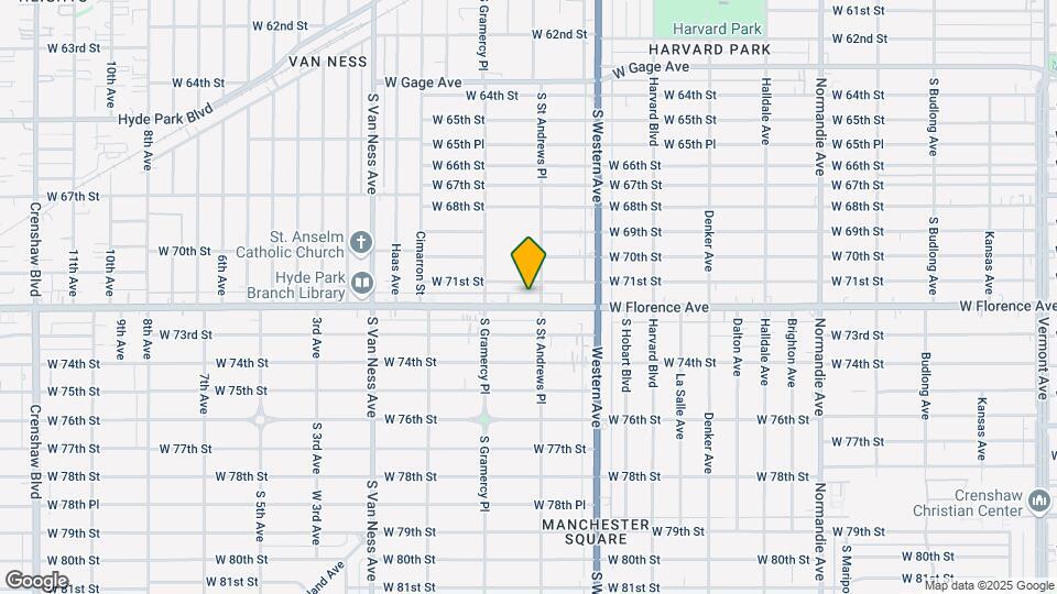 1915 W Florence Ave Mapa y Detalles de la Ubicación
